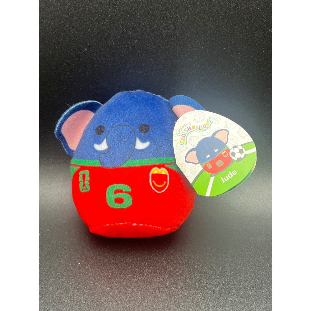 Squishmallows Jude the Elephant McDonalds Happy Meal FIFA World Cup Plush 6 Blue